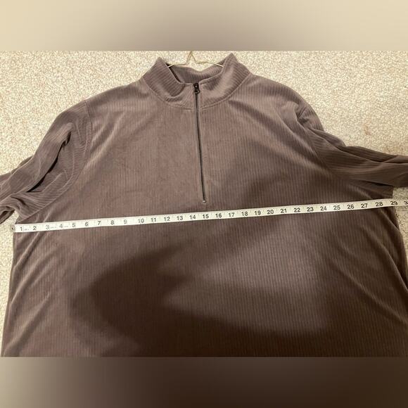 Livi Quarter Zip Pullover Velour Sweatshirt Women size 26/28‎ active athleisure - Picture 9 of 10